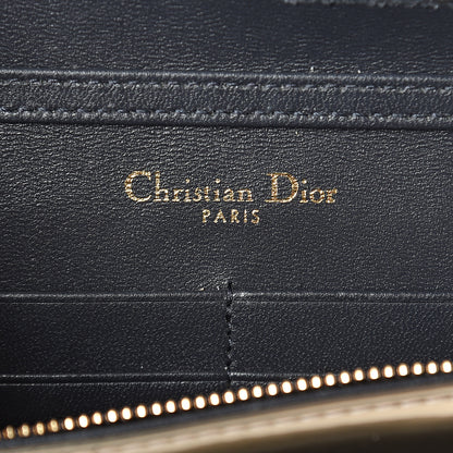 Christian Dior Metallic Patent Micro-Cannage Diorama Wallet on Chain Pouch Gold 5 of 9