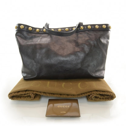 Gucci Leather Large Babouska Tote Black 3 of 7