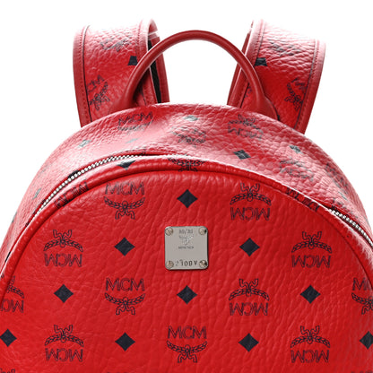 MCM Visetos Medium Side Studs Stark Backpack Ruby Red 8 of 10