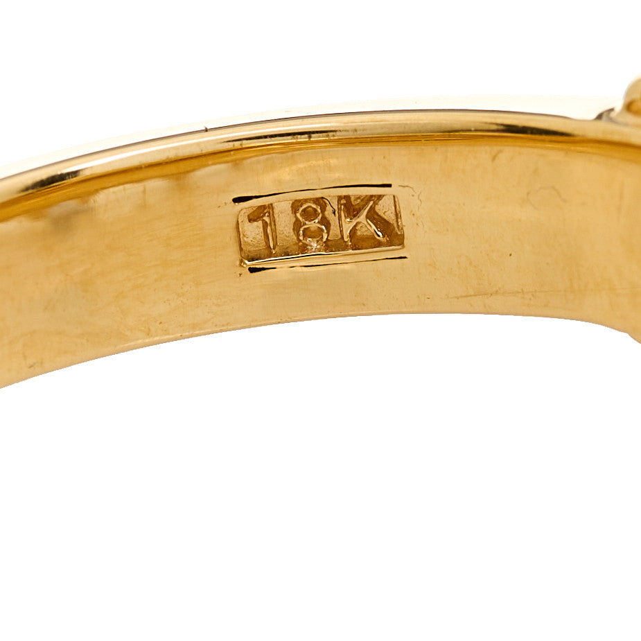 Suzanne Kalan 18K Yellow Gold Sapphire Half Band Ring 53 6.5 4 of 6