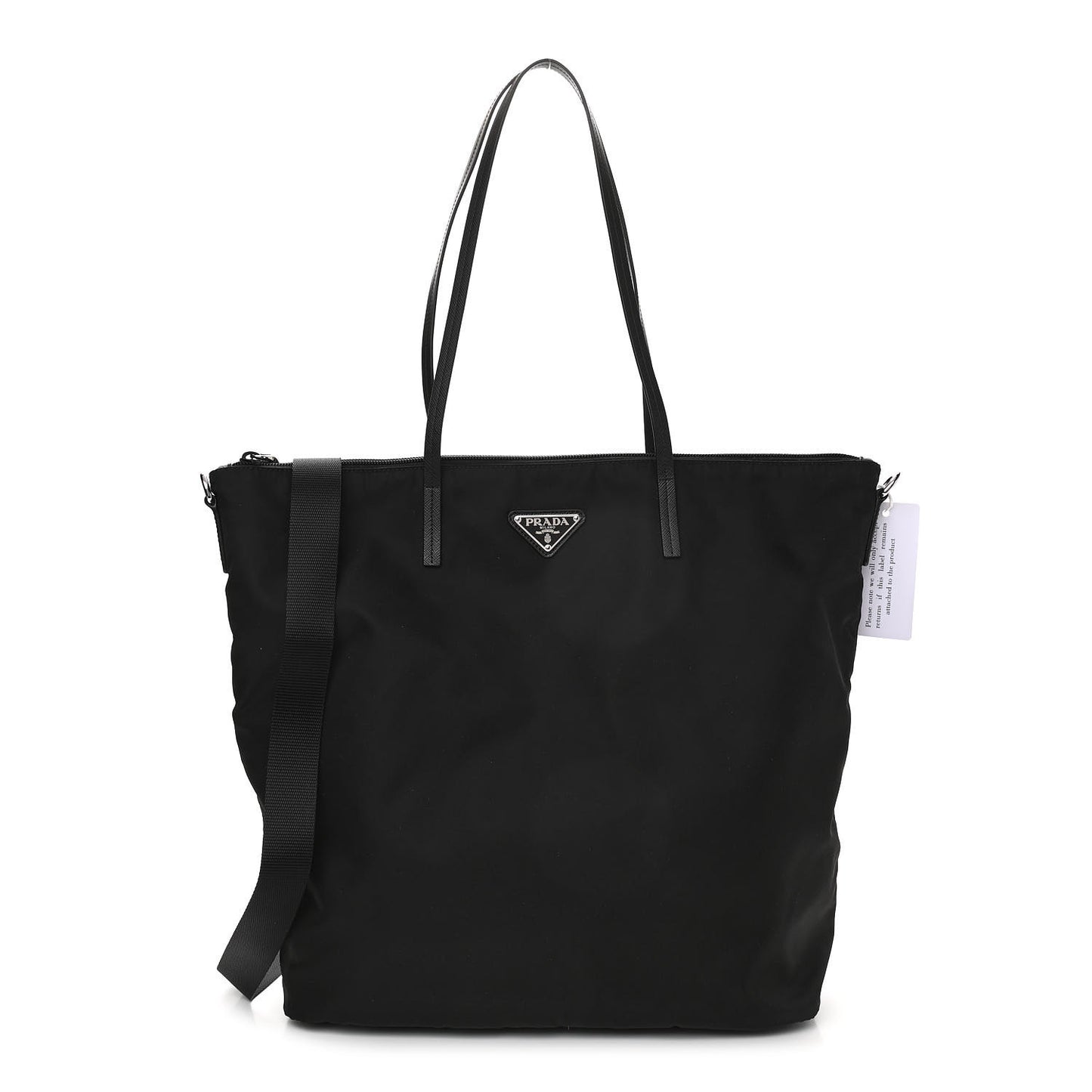 Tessuto Nylon Saffiano Tote Black