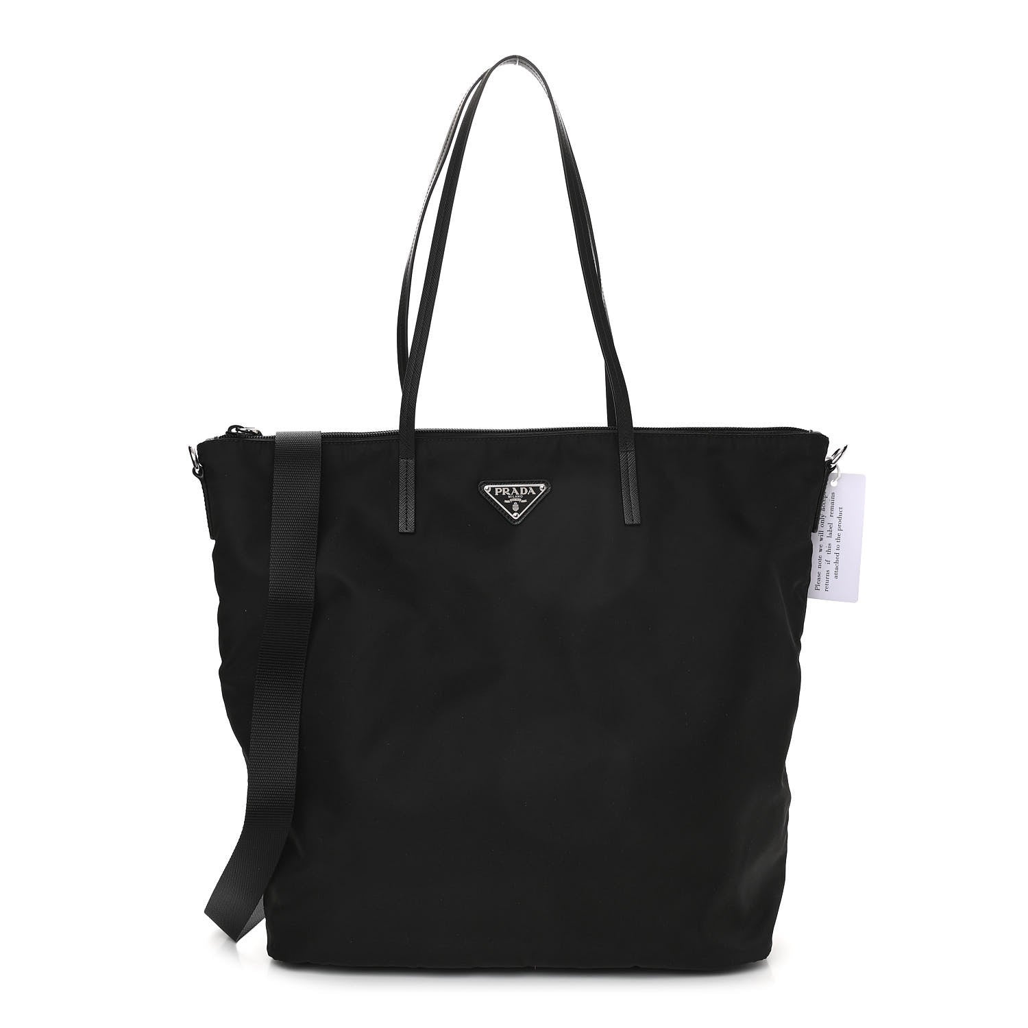 Prada Tessuto Nylon Saffiano Tote Black 1 of 9
