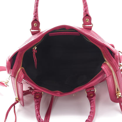 Balenciaga Agneau Classic Gold Hardware S City Rose Dahlia 6 of 8