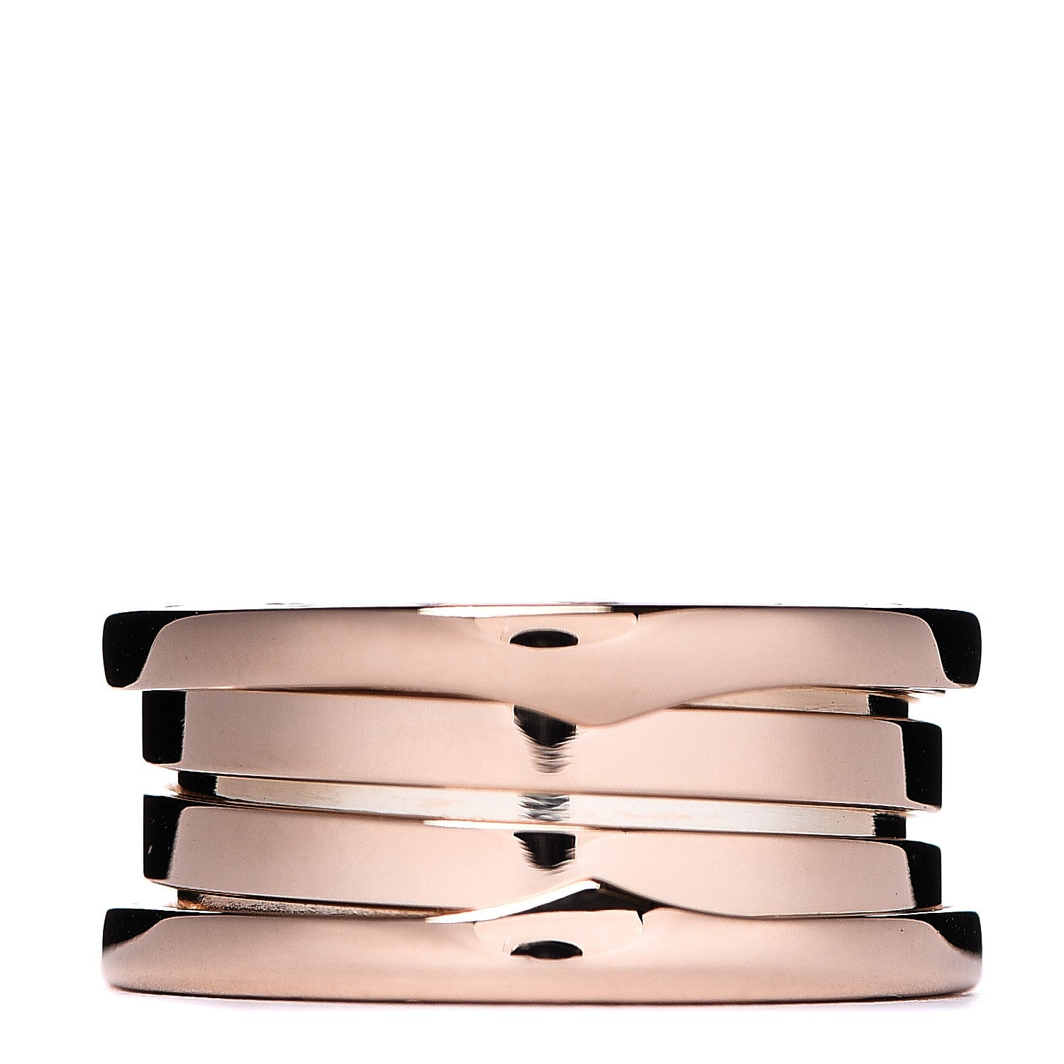 Bulgari 18K Rose Gold B.Zero1 Three-Band Ring 49 4.75 1 of 4