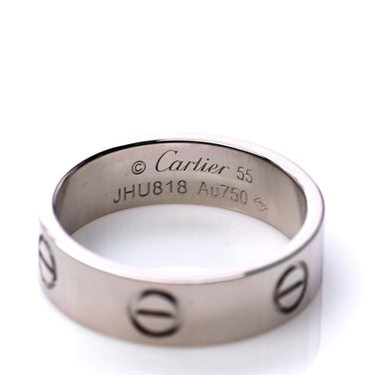Cartier 18K White Gold 5.5mm LOVE Ring 55 7.25 5 of 6