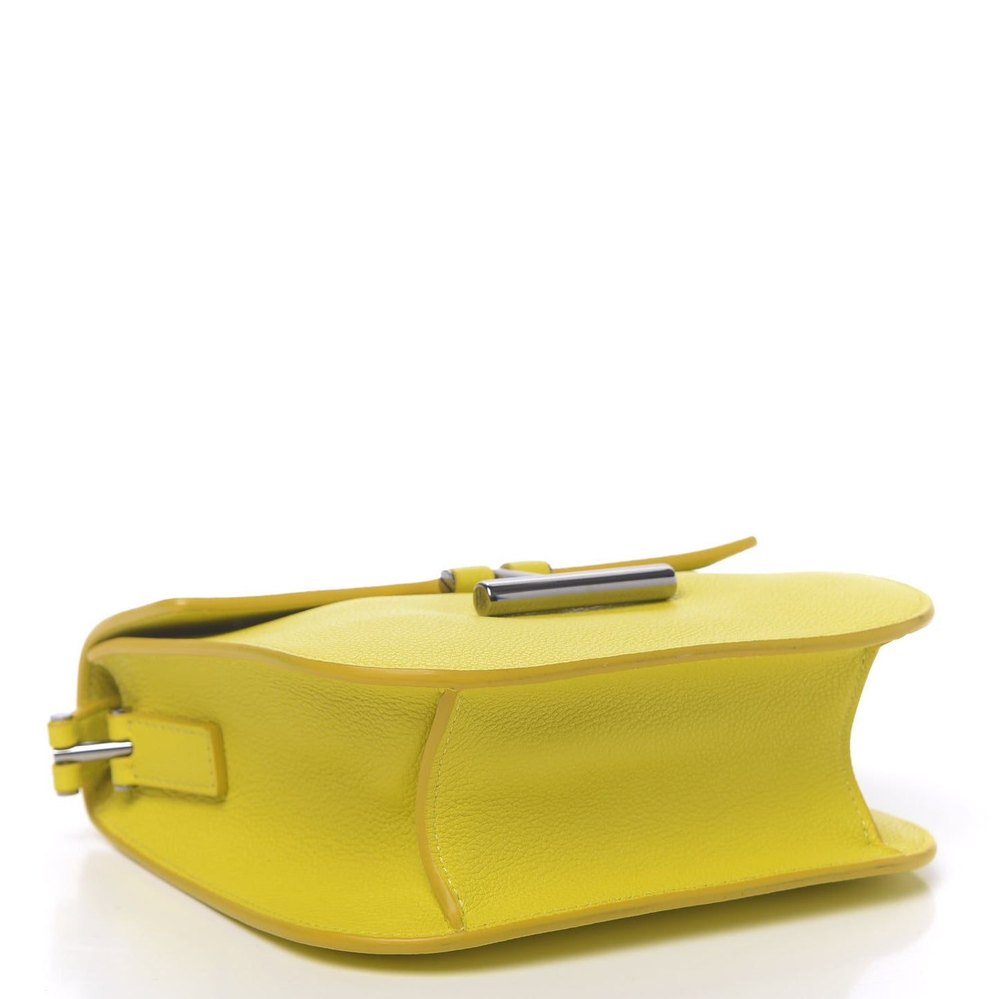 Calfskin Mini T Clasp Tara Crossbody Bag Yellow