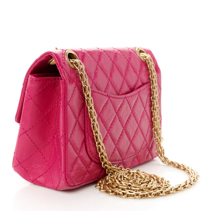 Chanel Aged Calfskin Quilted 2.55 Reissue Mini Flap Fuchsia 3 of 10