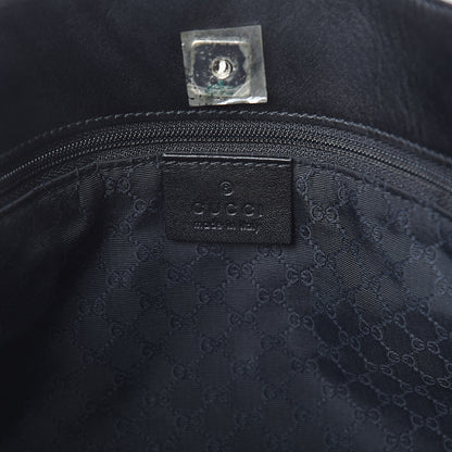 Gucci Denim Calfskin Web Tote Black 5 of 7