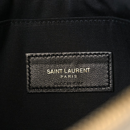 Saint Laurent Calfskin Crocodile Embossed Tablet Pouch Crema Soft 6 of 7