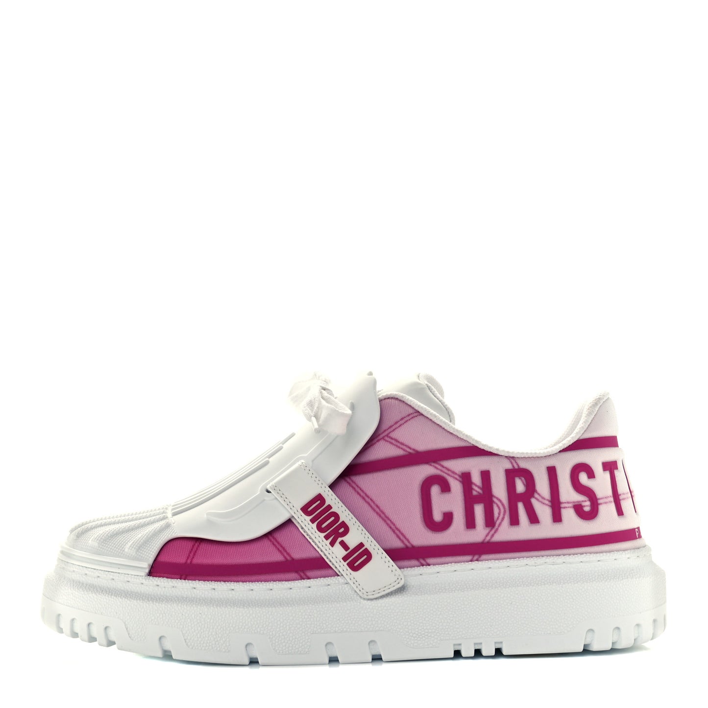 Reflective Fabric Shaded Dior-ID Platform Sneakers 39.5 Raspberry
