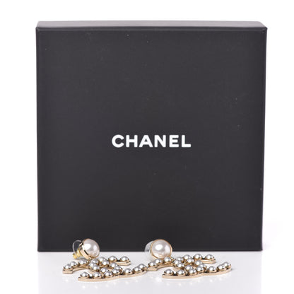 Chanel Pearl CC Drop Earrings Gold 5 of 5