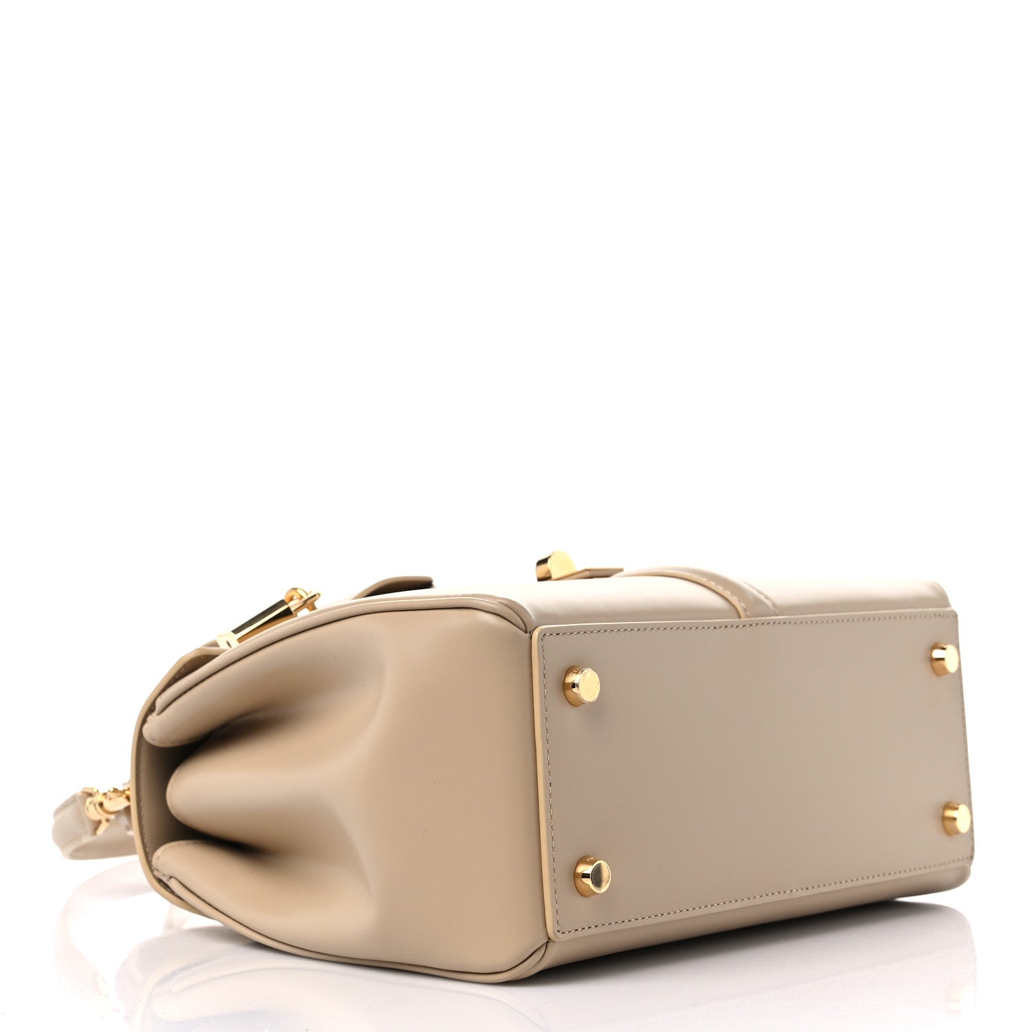 Celine Satinated Calfskin Small 16 Top Handle Bag Beige 5 of 12