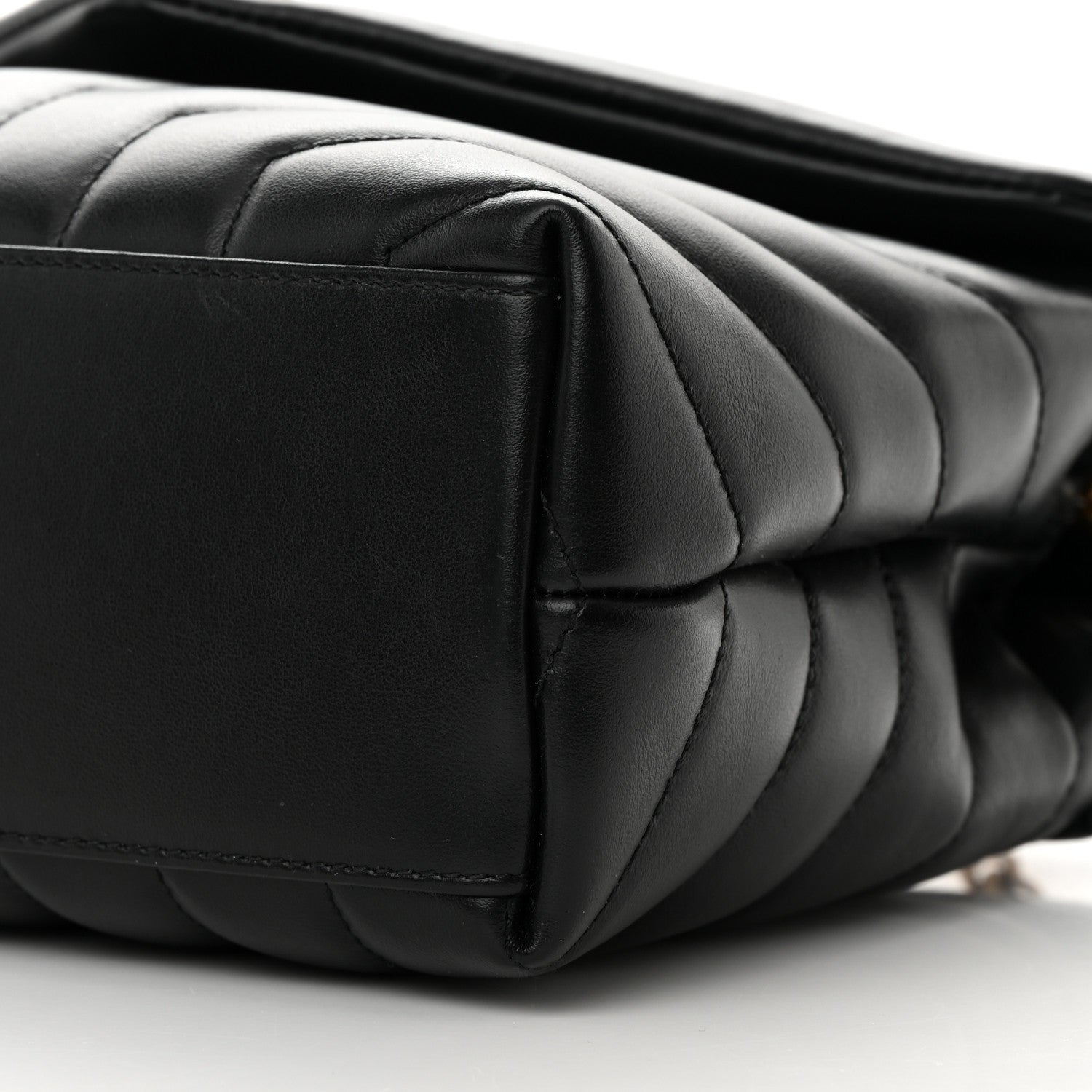 Saint Laurent Calfskin Y Quilted Monogram Small Loulou Chain Satchel Black 11 of 11