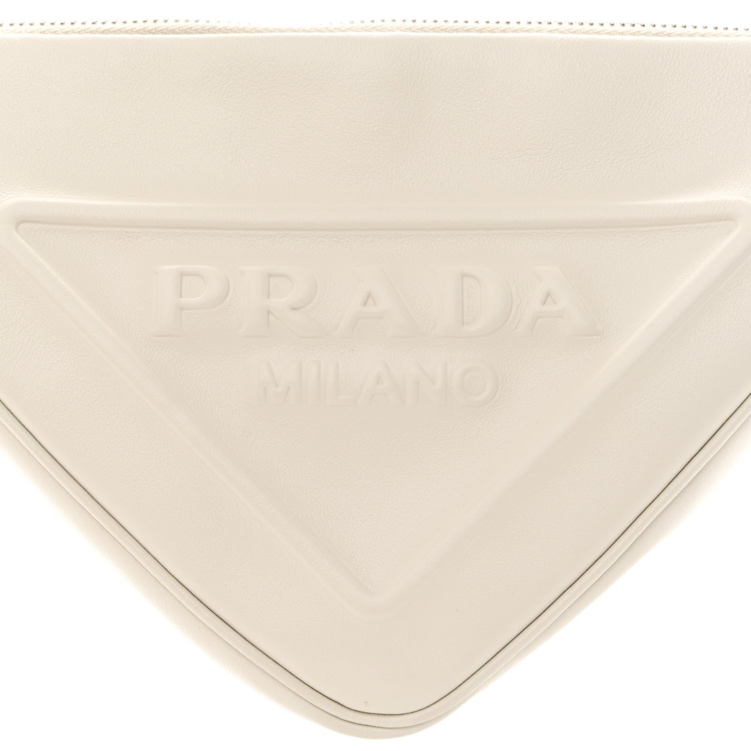 Prada Grace Lux Triangle Shoulder Bag White 10 of 13