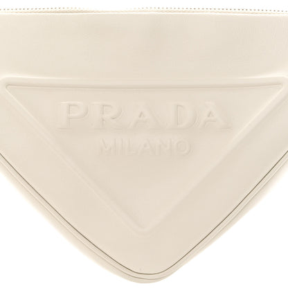 Prada Grace Lux Triangle Shoulder Bag White 10 of 13