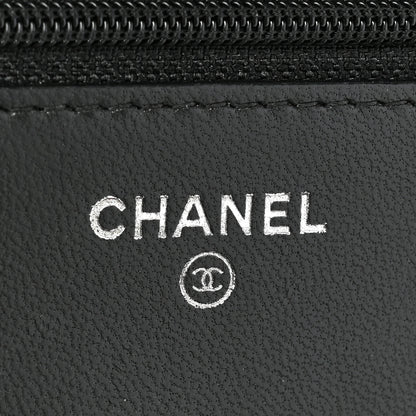 Chanel Lambskin Quilted Wallet On Chain WOC Black 7 of 16