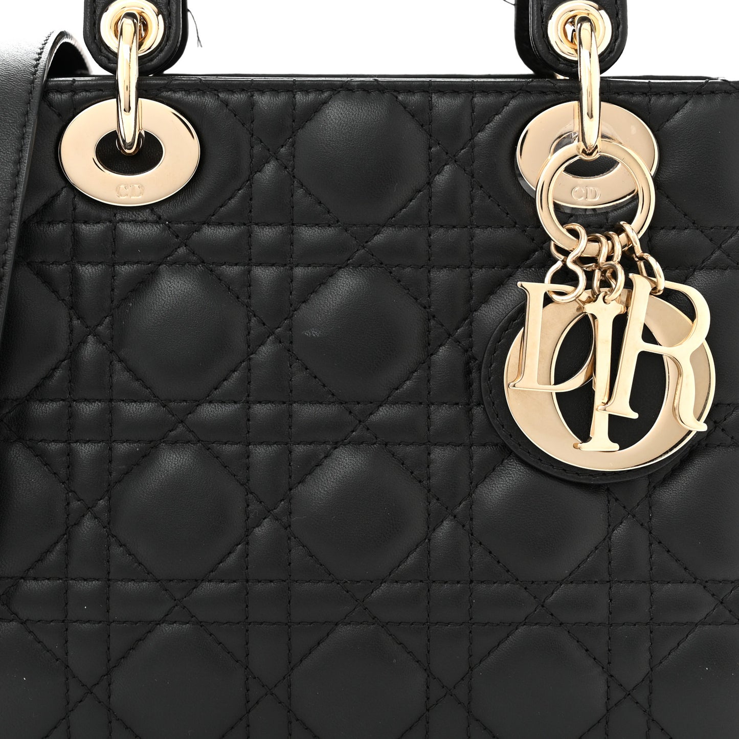 Lambskin Cannage Small My ABCDior Lady Dior Black