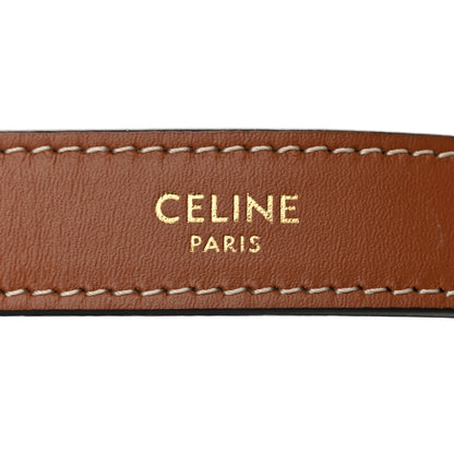Celine Triomphe Canvas Calfskin Ava Shoulder Bag Tan 6 of 10