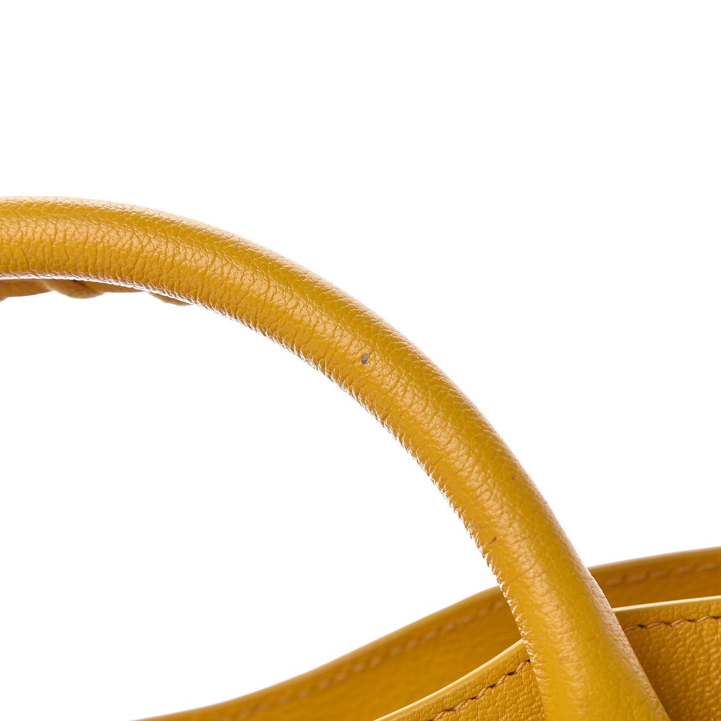 Chevre Silver Metallic Edge Hardware City Jaune Epi