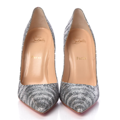 Christian Louboutin Glitter Sirene So Kate 120 Pumps 40.5 Silver 2 of 9