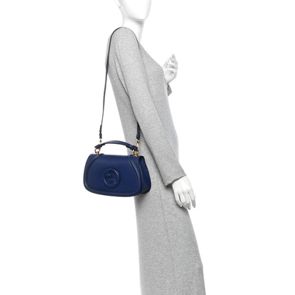 Gucci Roxy Calfskin Medium Blondie Top Handle Bag Blue Agata 2 of 10