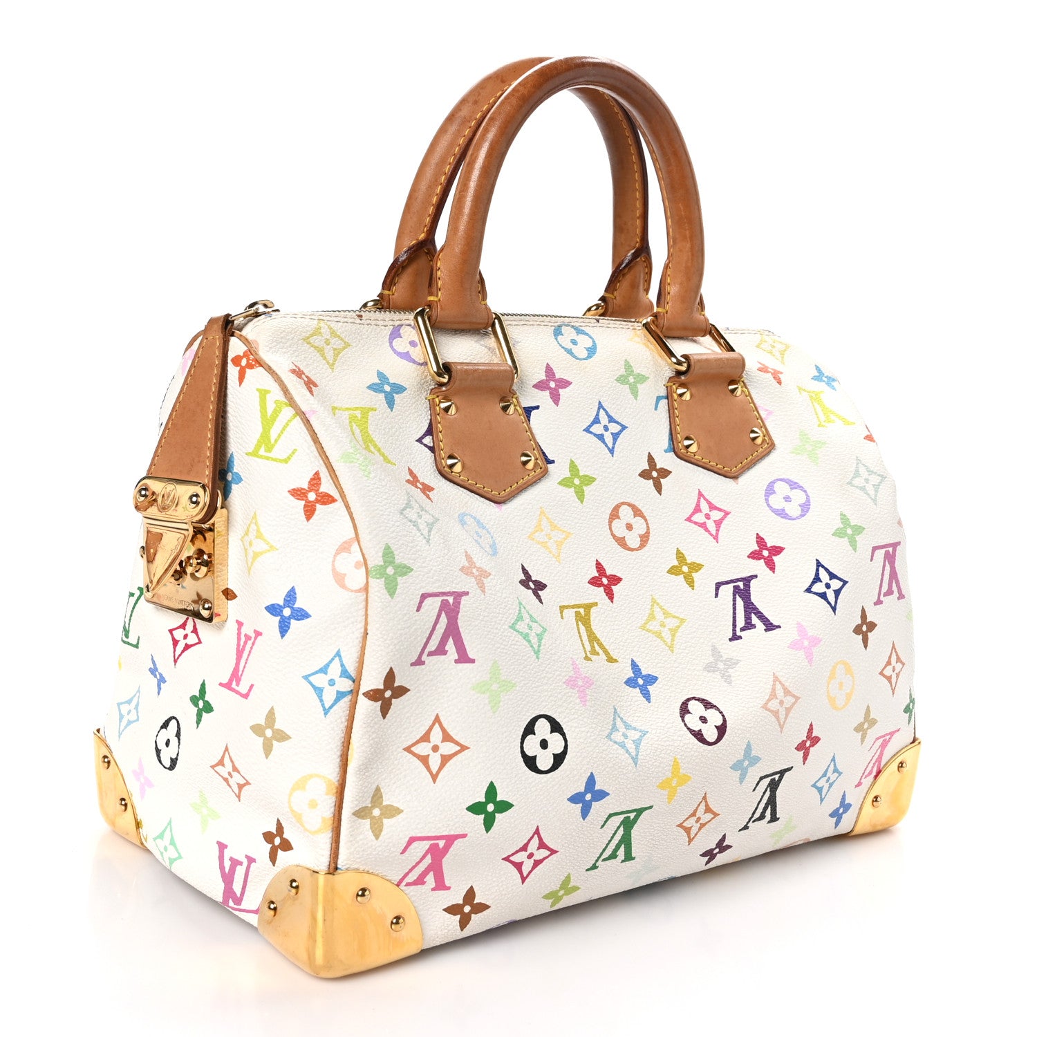 Louis Vuitton Monogram Multicolor Speedy 30 White 3 of 14