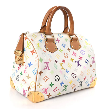 Louis Vuitton Monogram Multicolor Speedy 30 White 3 of 14