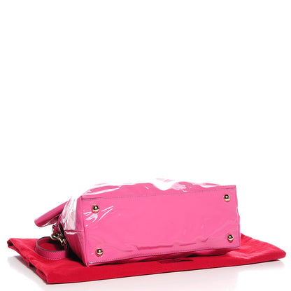 Valentino Garavani Patent Lacca Bow Dome Tote Pink 4 of 7