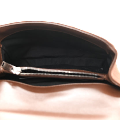 Saint Laurent Suede Matelasse Chevron Fringe Monogram Medium College Bag Marron Clair 5 of 10