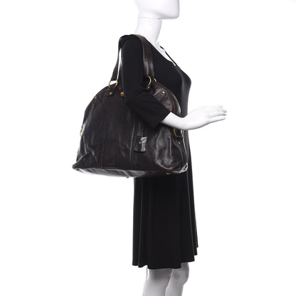 Saint Laurent Calfskin Oversized Muse Brown 2 of 19