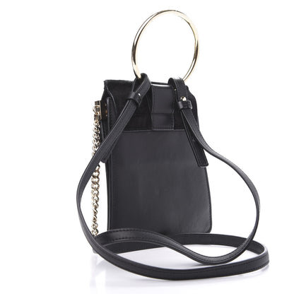 Chloe Suede Calfskin Mini Faye Bracelet Bag Black 3 of 8