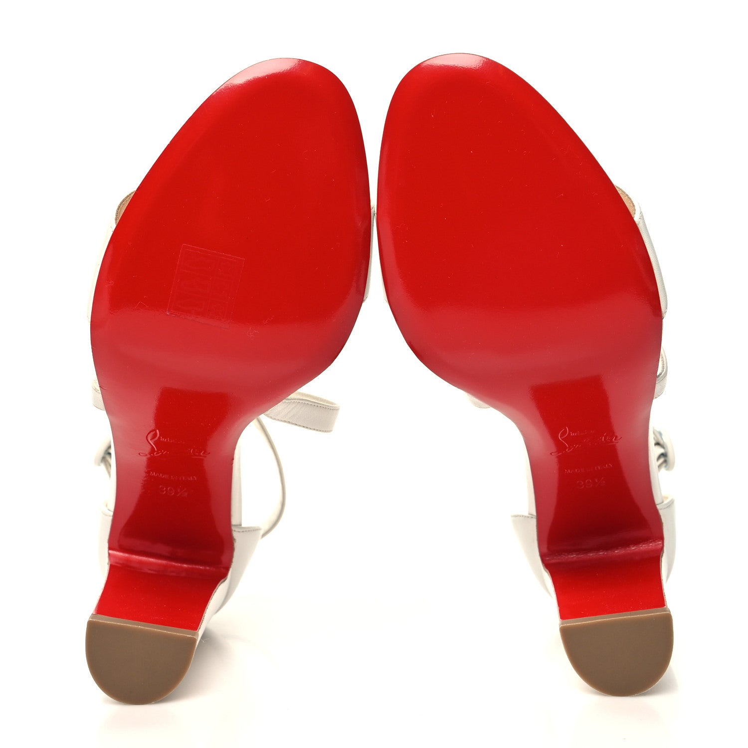 Christian Louboutin Kid Loubi Bee 85 Sandals 39.5 White 5 of 8