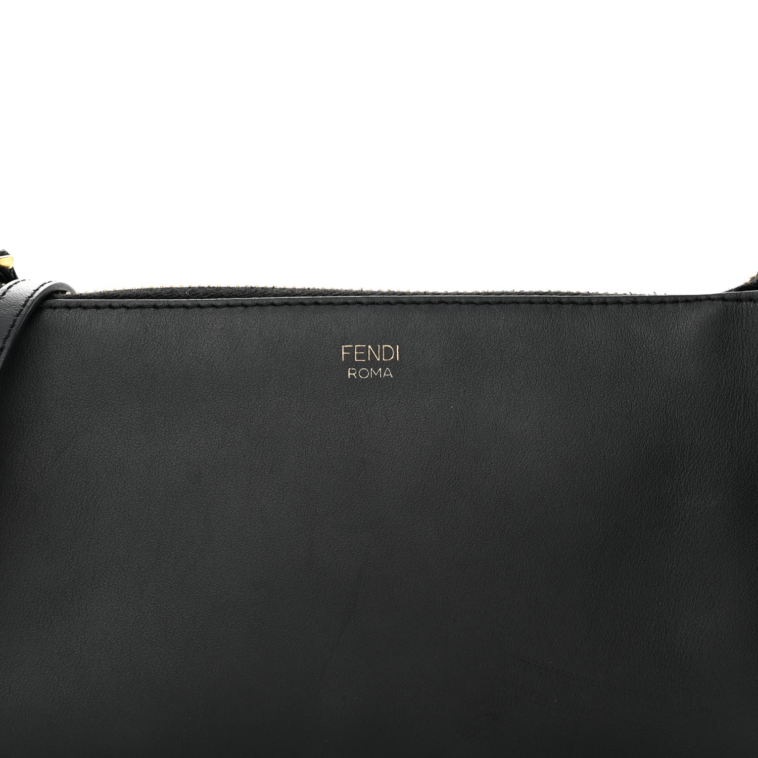 Fendi Vitello Baltico Mini Pouch Crossbody Pouch Black 9 of 14