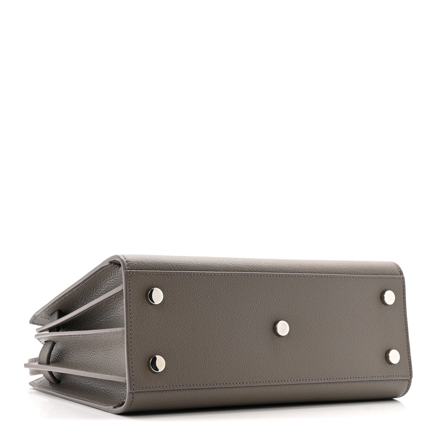 Grained Calfskin Baby Sac De Jour Fog