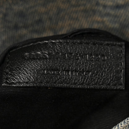 Saint Laurent Denim Quilted Small Loulou Puffer Monogram Chain Satchel Blue Cinnamon 7 of 14