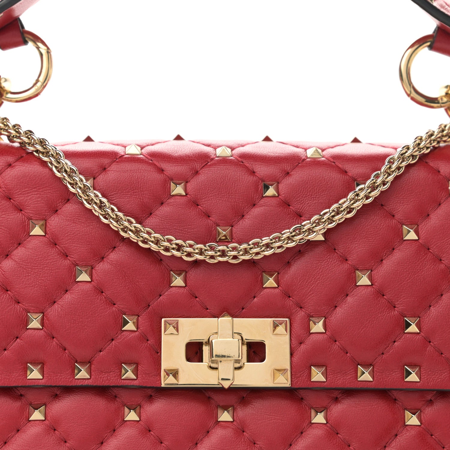 Valentino Garavani Nappa Medium Rockstud Spike Shoulder Bag Rosso Valentino 8 of 11