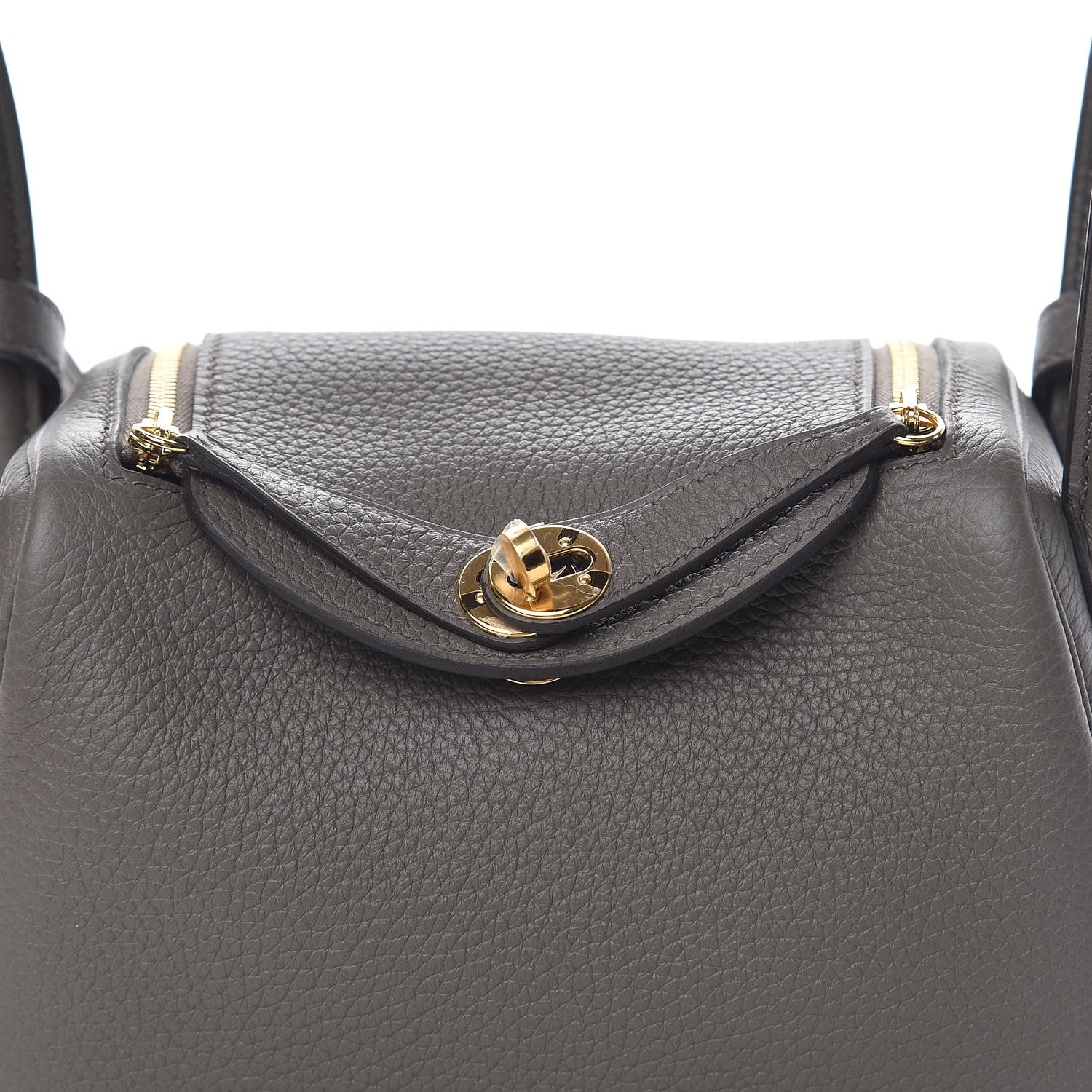 Hermes Taurillon Clemence Mini Lindy 20 Etain 8 of 11