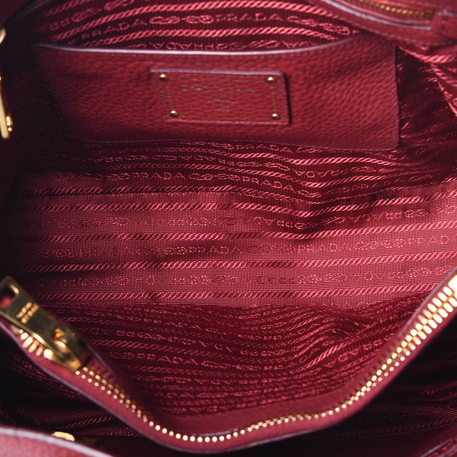 Prada Vitello Shopping Tote Rubino 6 of 9