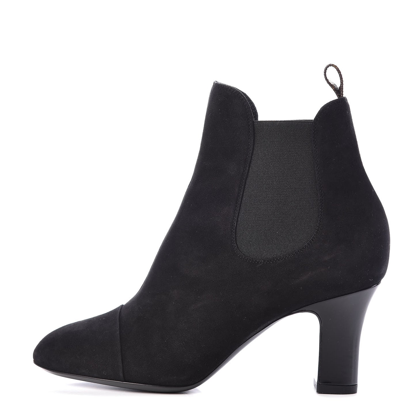 Suede Monogram Uniformes Cap Toe Chelsea 75mm Ankle Boots 36 Black