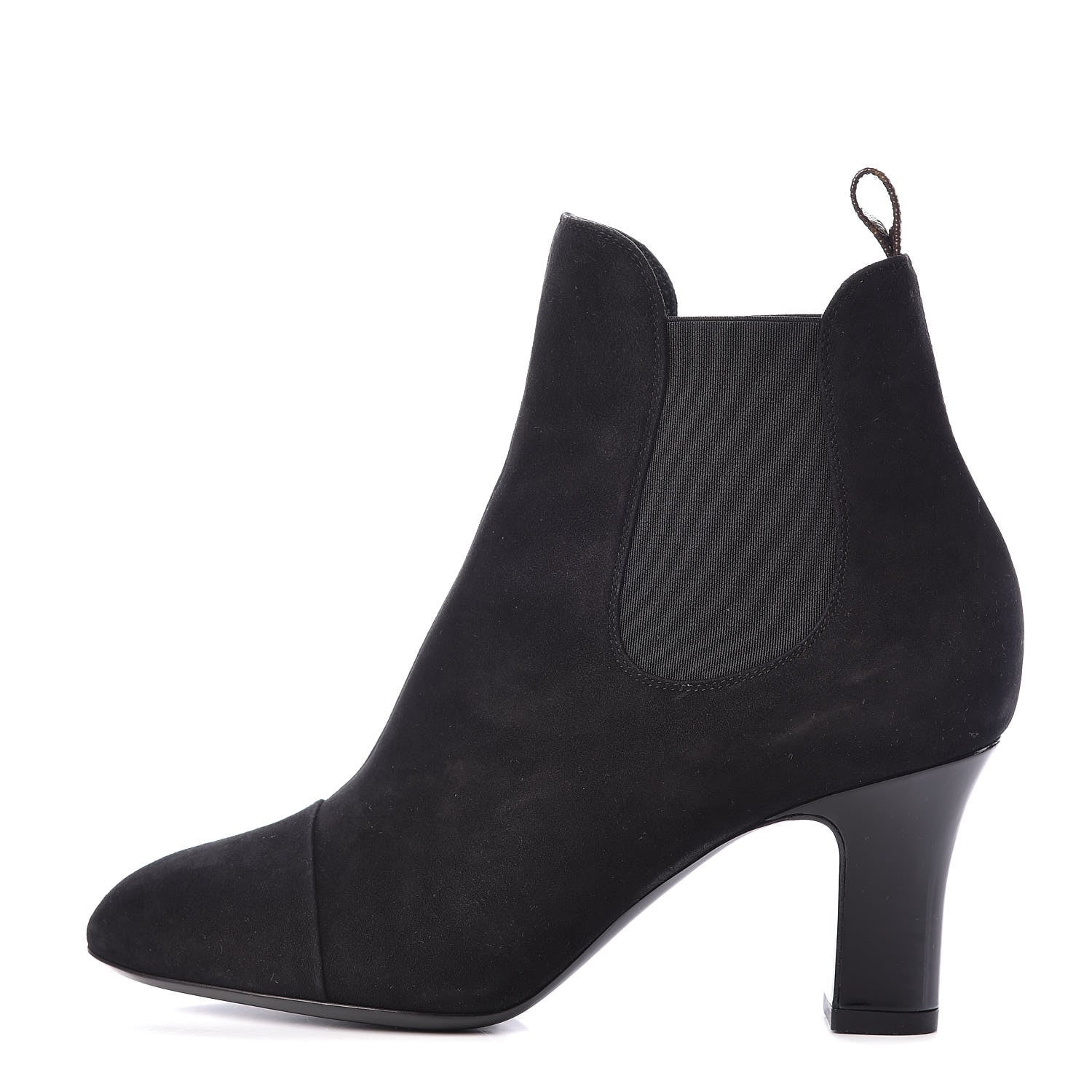 Louis Vuitton Suede Monogram Uniformes Cap Toe Chelsea 75mm Ankle Boots 36 Black 1 of 9