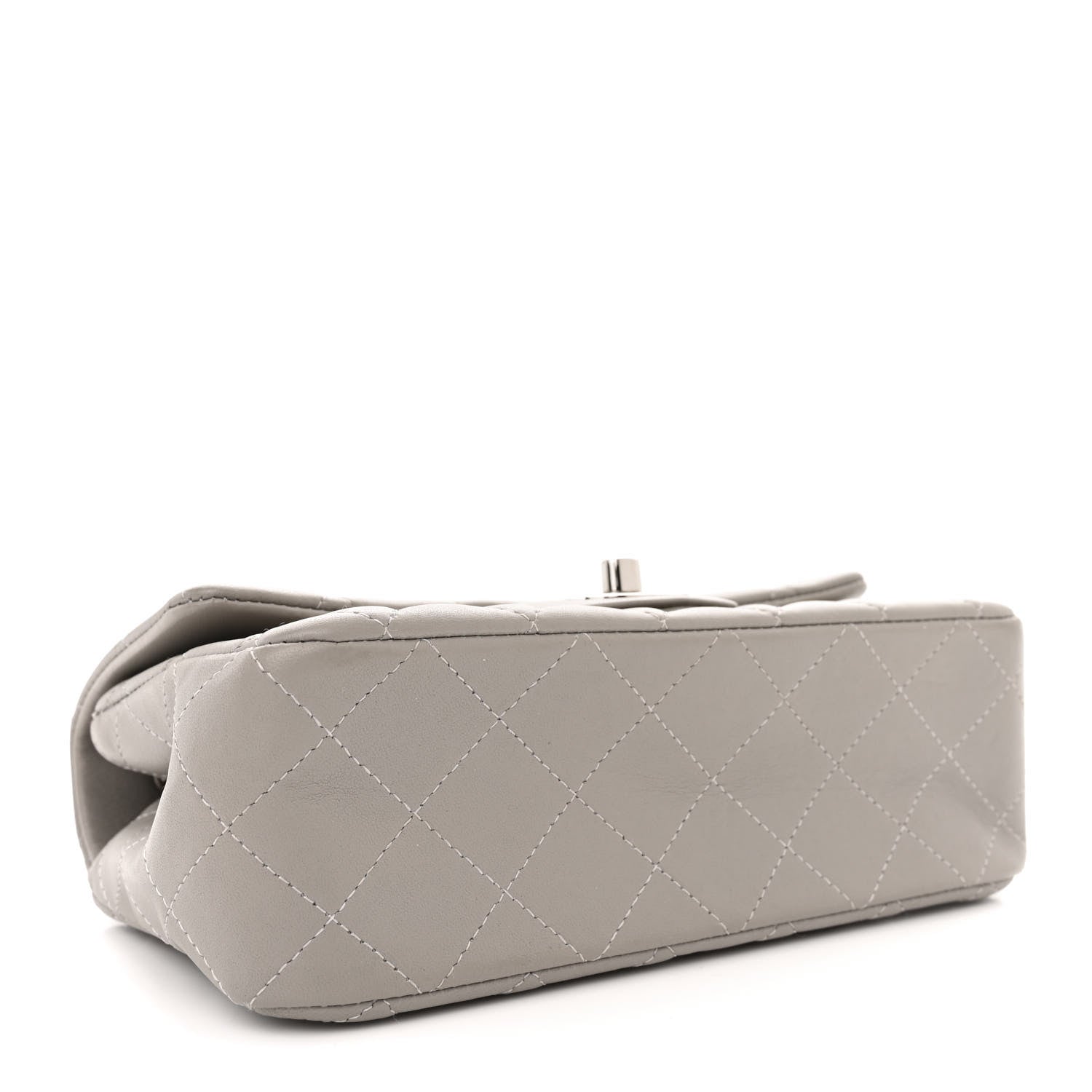 Chanel Lambskin Quilted Mini Rectangular Flap Grey 4 of 11