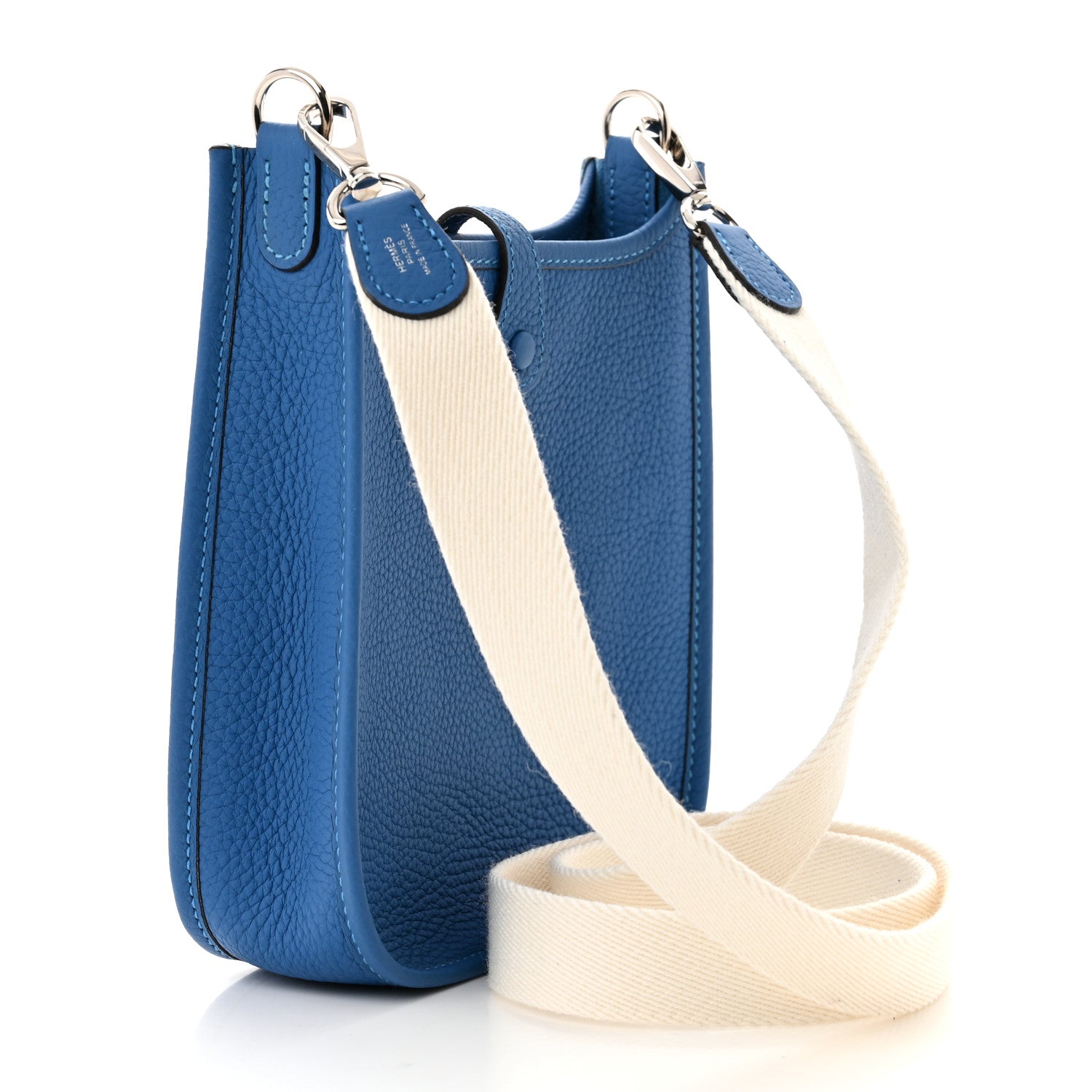 Hermes Taurillon Clemence Amazone Evelyne TPM Mykonos Blanc 3 of 10