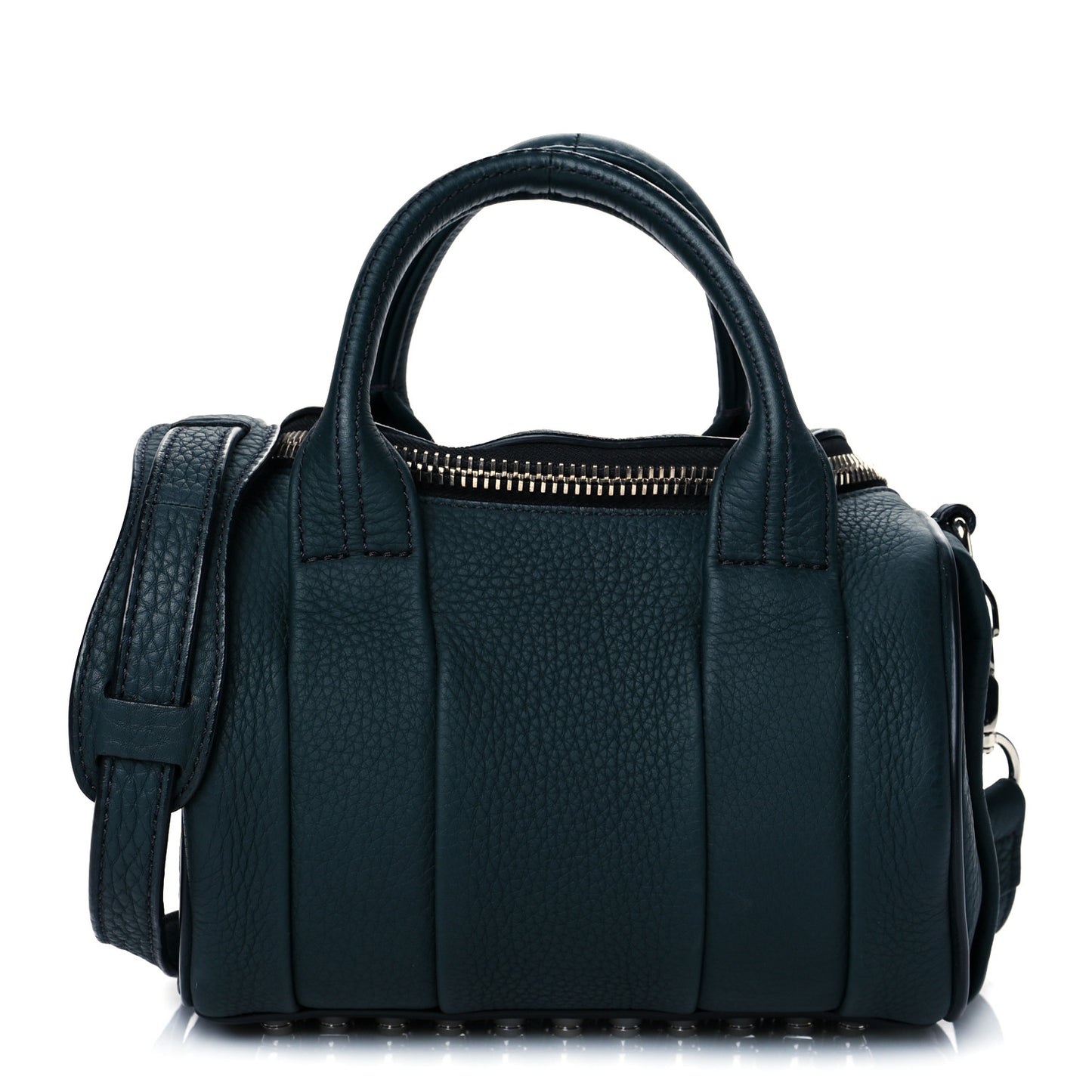 Pebbled Lambskin Mini Rockie Dark Argon Silver Hardware