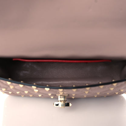 Valentino Garavani Nappa Small Rockstud Spike Shoulder Bag Poudre 5 of 9