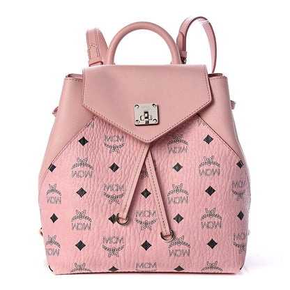 MCM Visetos Small Essential Backpack Pink 4 of 11