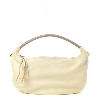 Chanel Grained Calfskin Tassel Hobo Cream 1 of 10