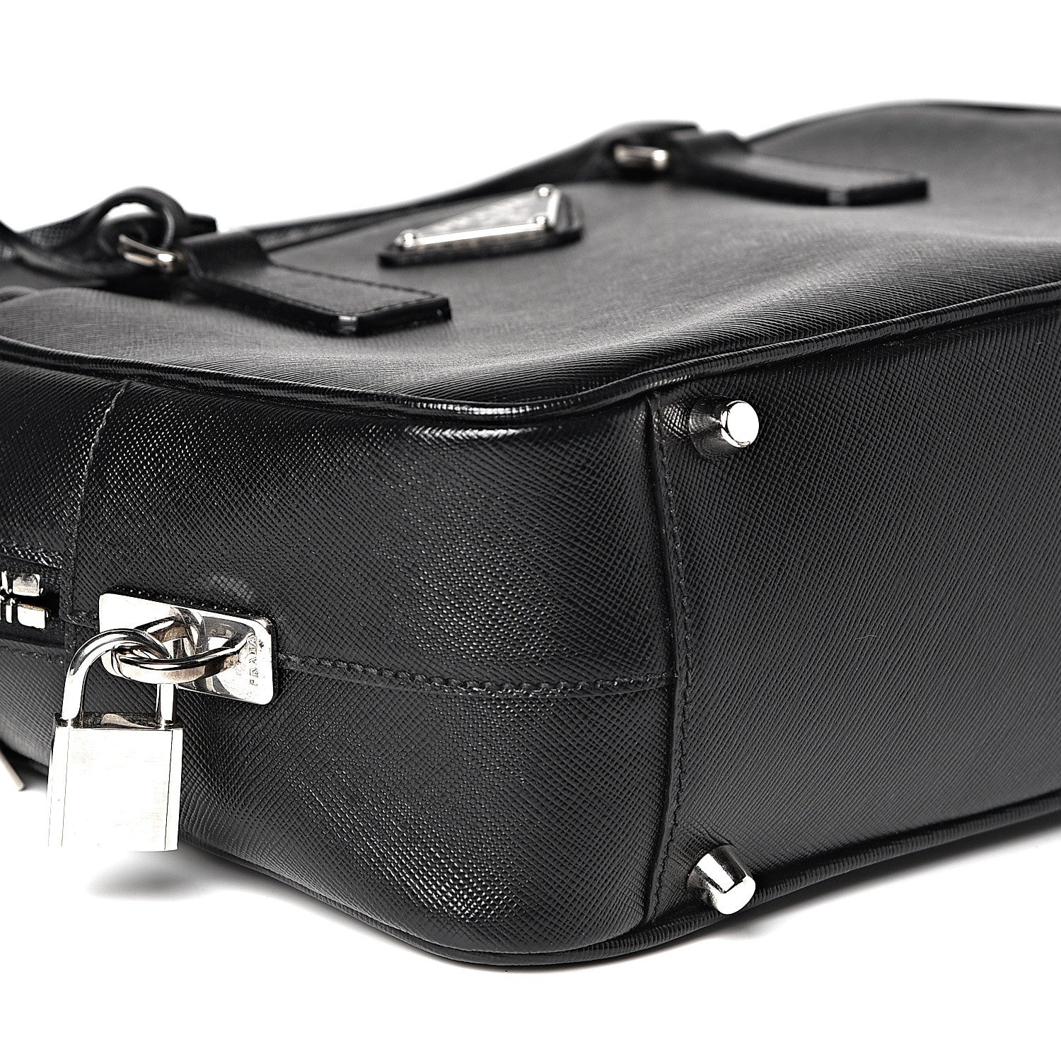Prada Saffiano Lux Bauletto Black 8 of 10