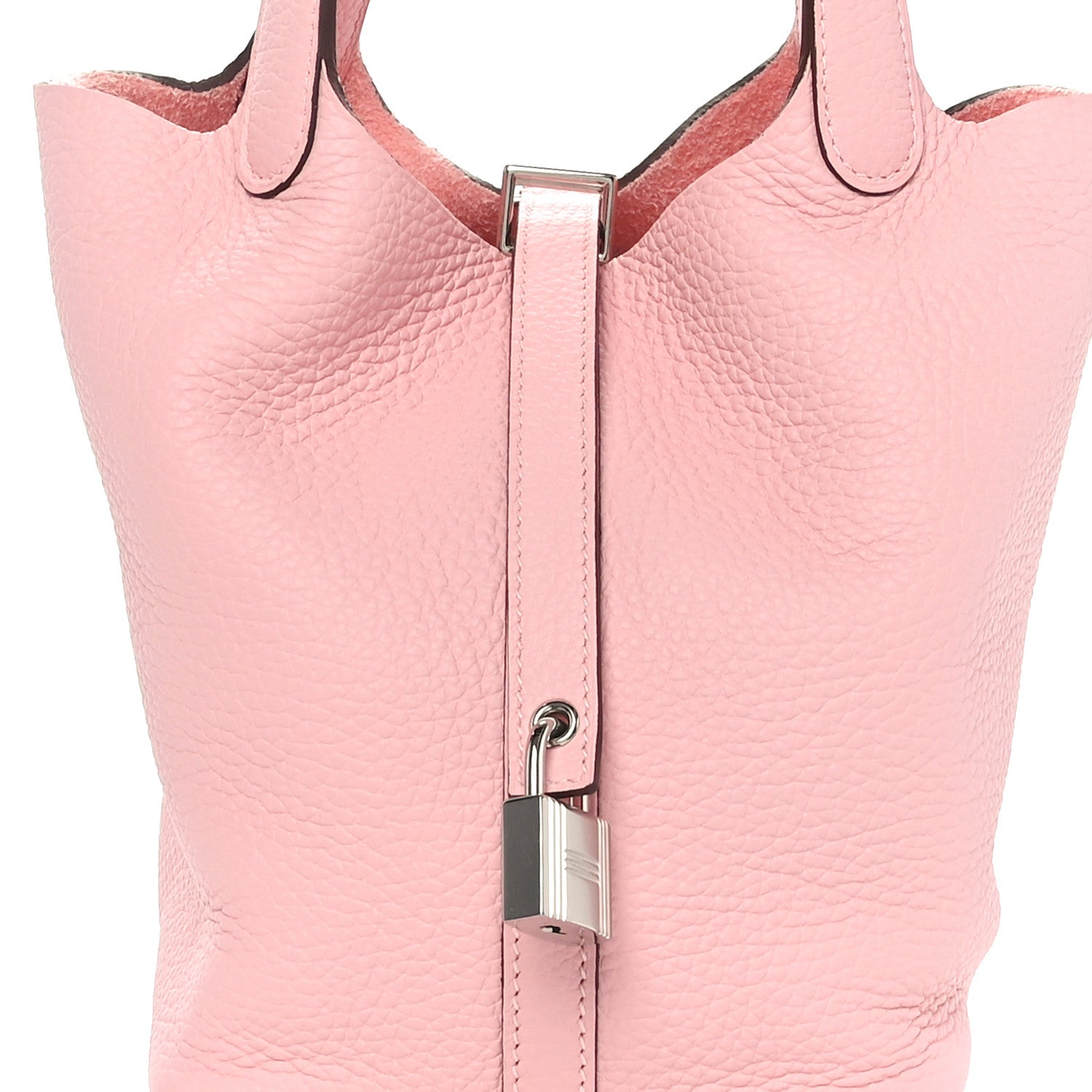 Hermes Taurillon Clemence Picotin Lock 18 PM  Rose Sakura 8 of 11