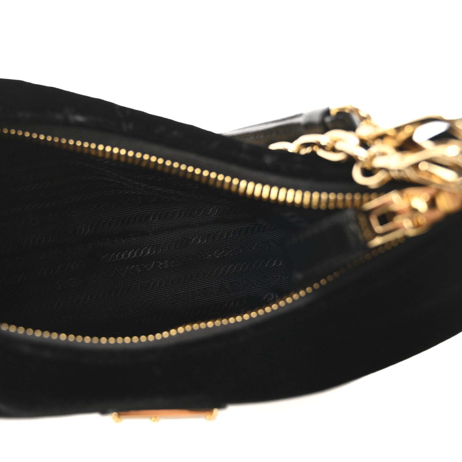 Prada Velvet Nappa Mini Re-Edition Shoulder Bag Black 5 of 11