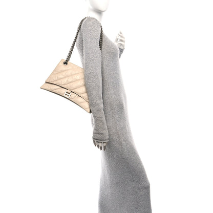 Balenciaga Crushed Calfskin Quilted Medium Crush Chain Bag Nude 2 of 9